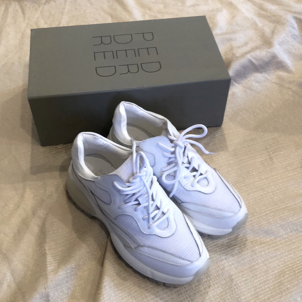 White sneakers with elevation